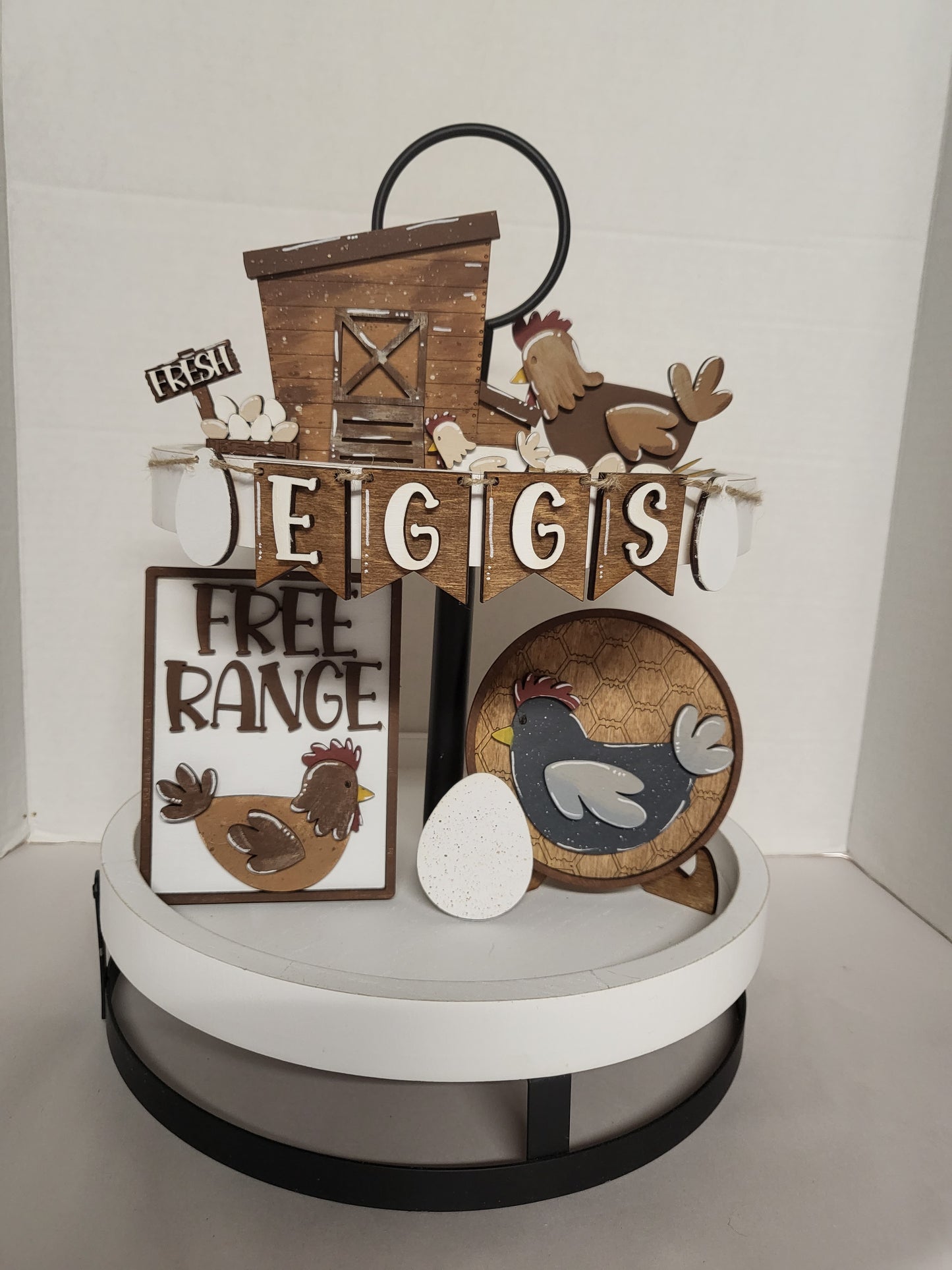 Chicken Tiered tray set