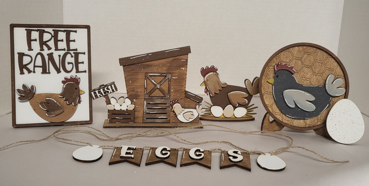 Chicken Tiered tray set