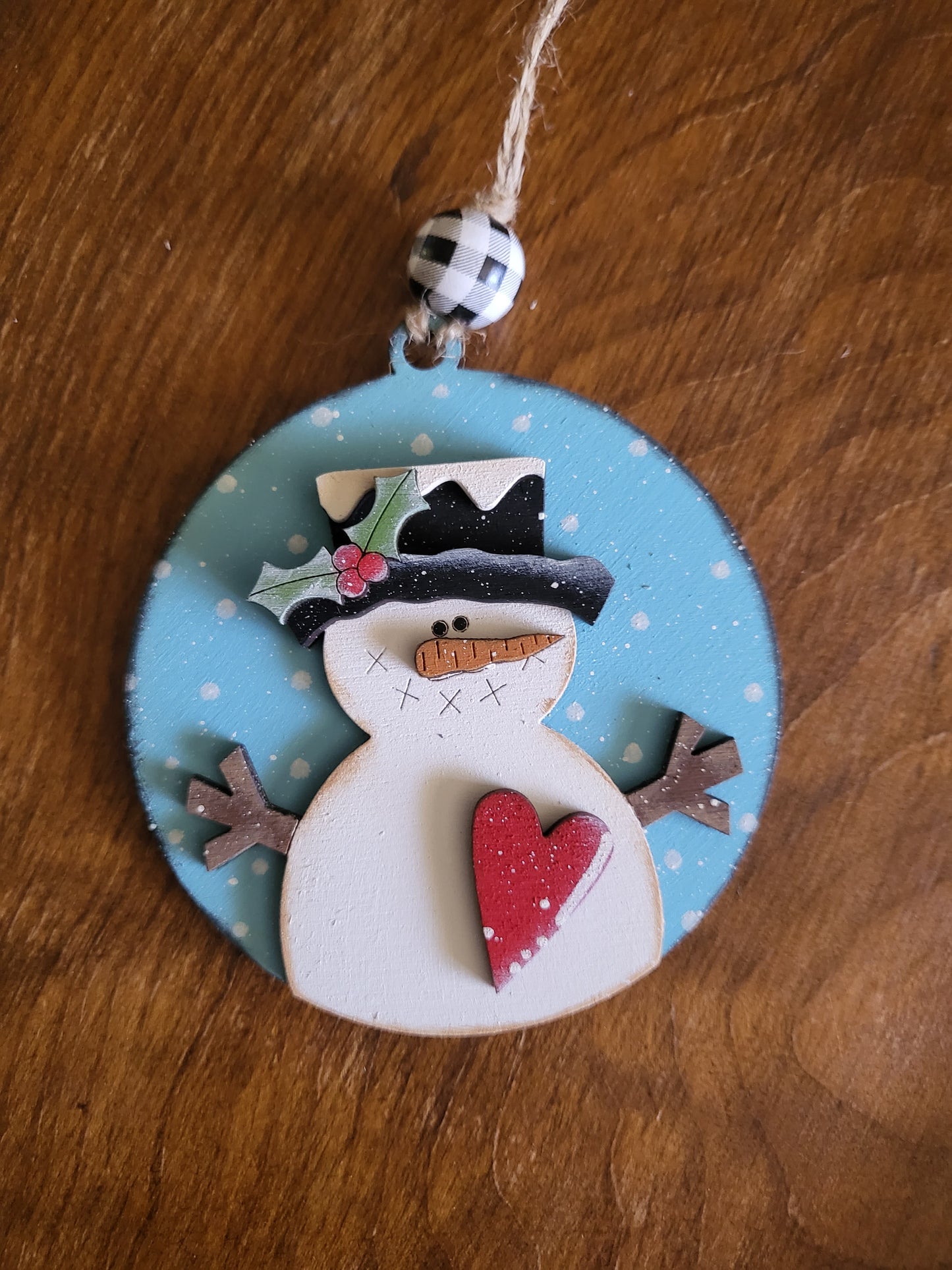 Snowman Round Ornament