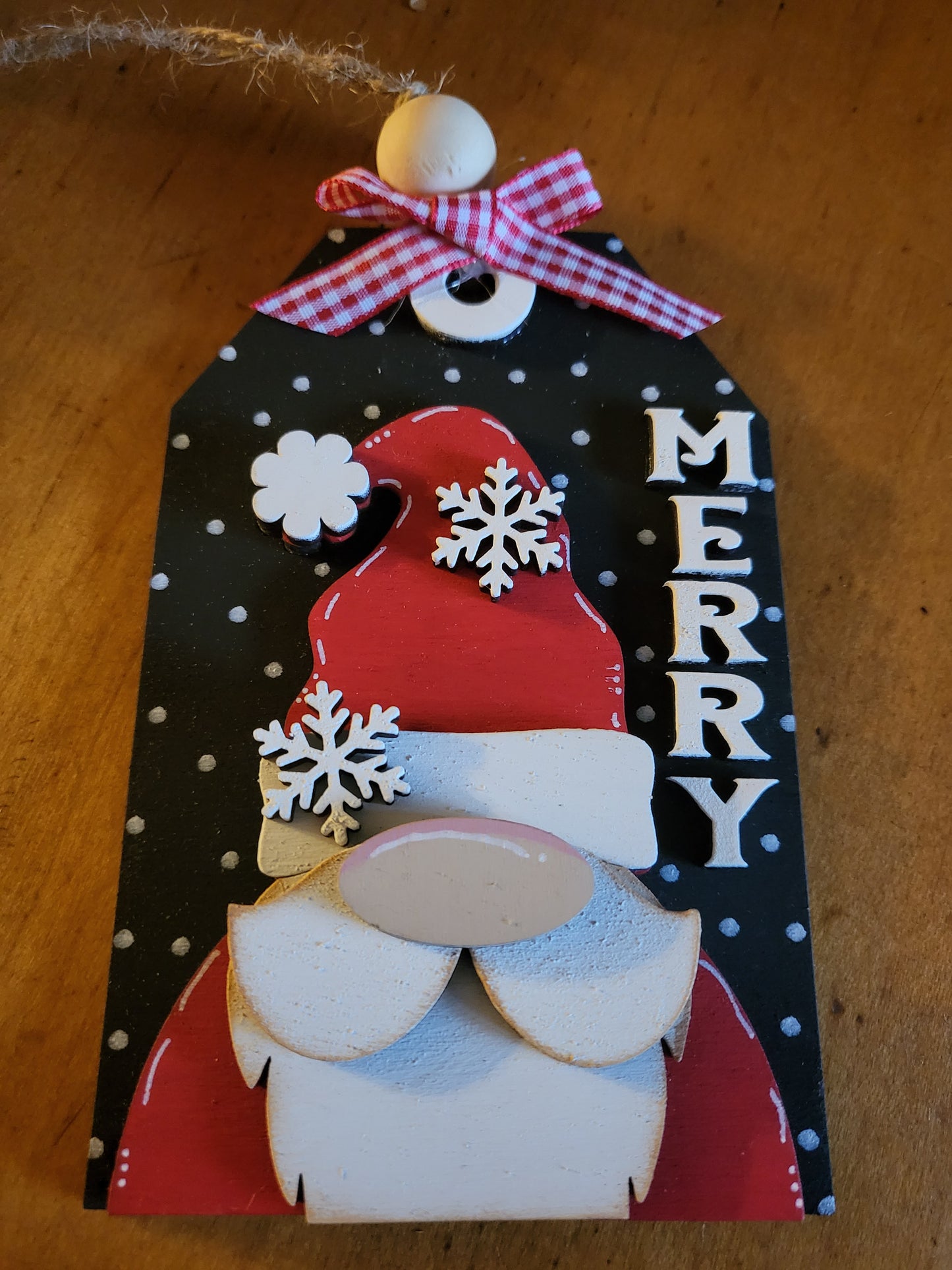 Merry Gnome Tag Ornament