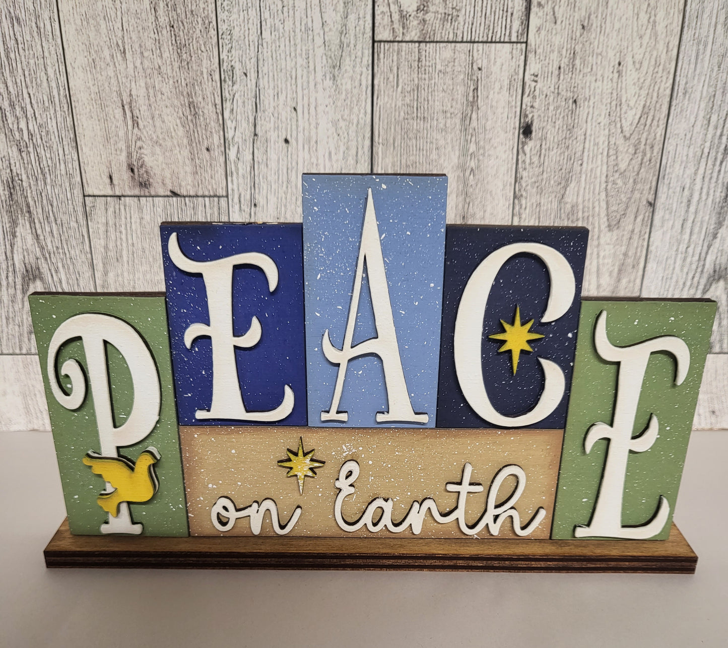 Word Block "Peace on Earth"