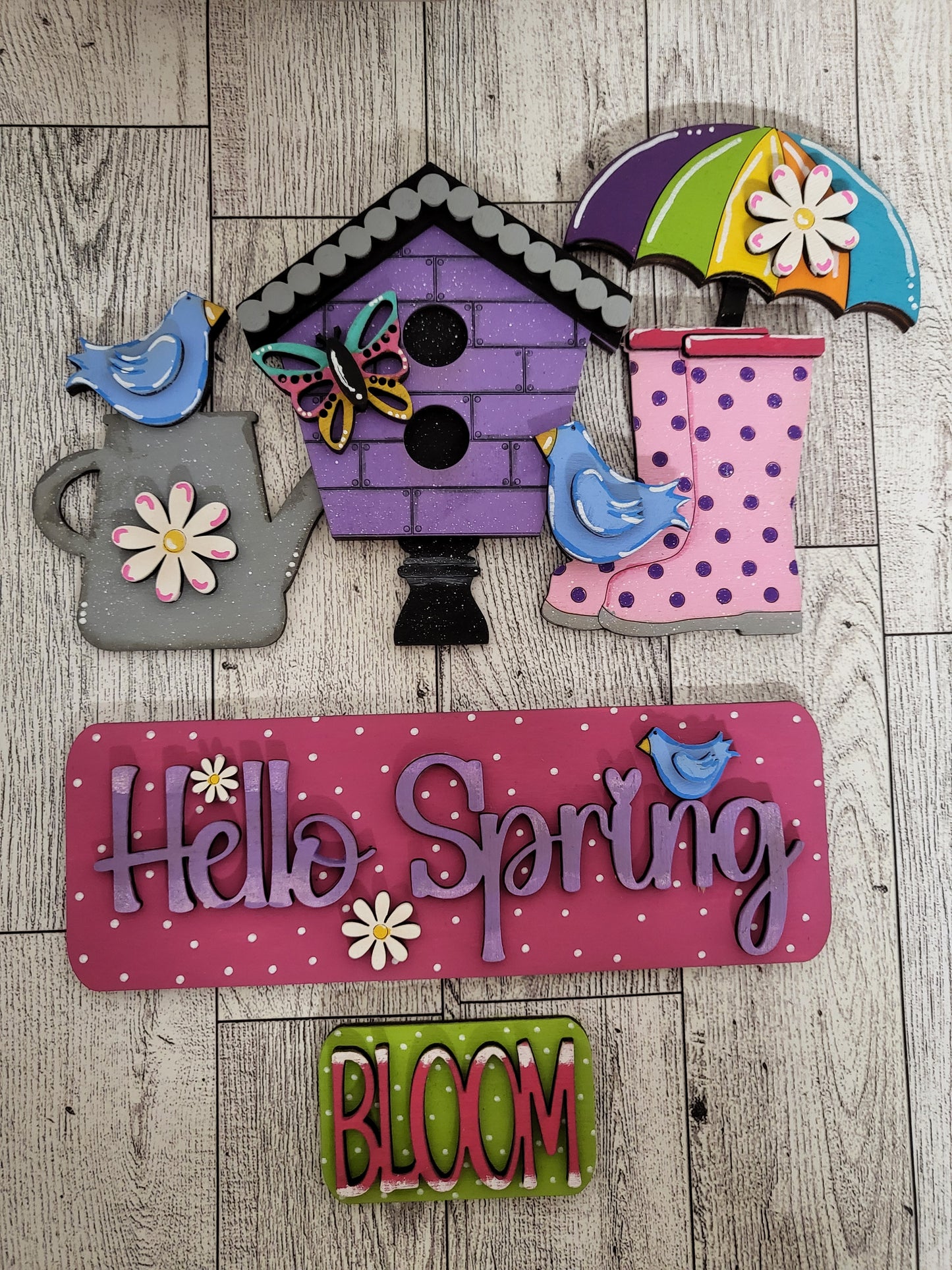Hello Spring Standing Truck Insert