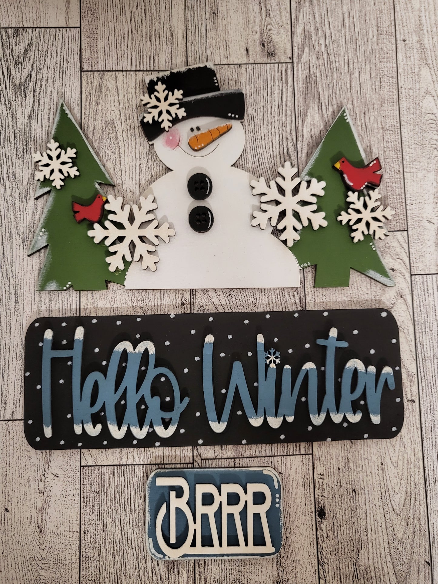 Hello Winter Standing Truck Insert