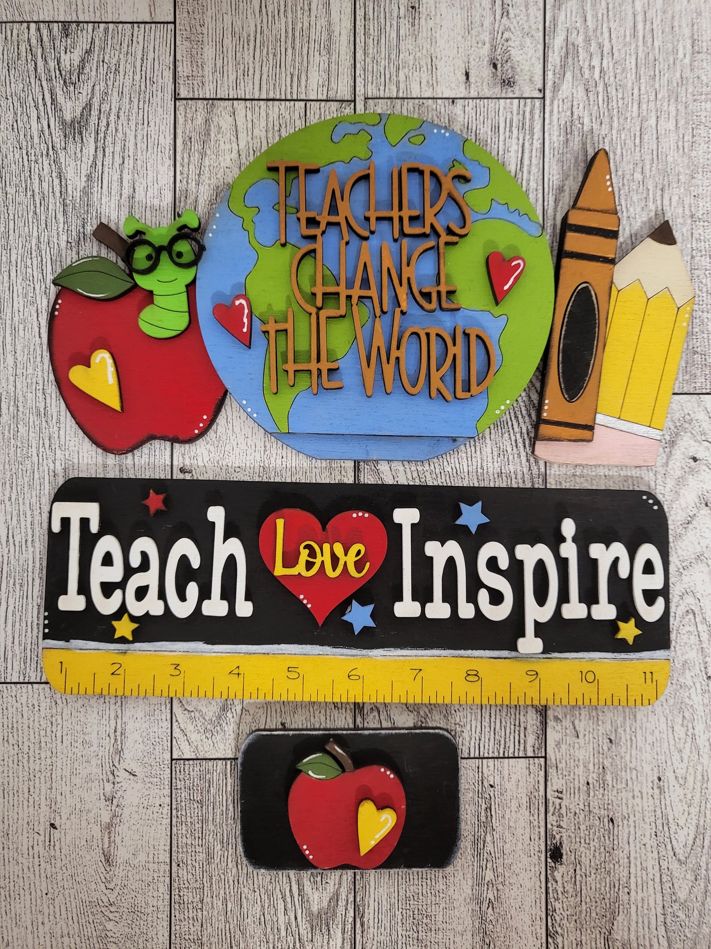 Teach Love Inspire Standing Truck Insert