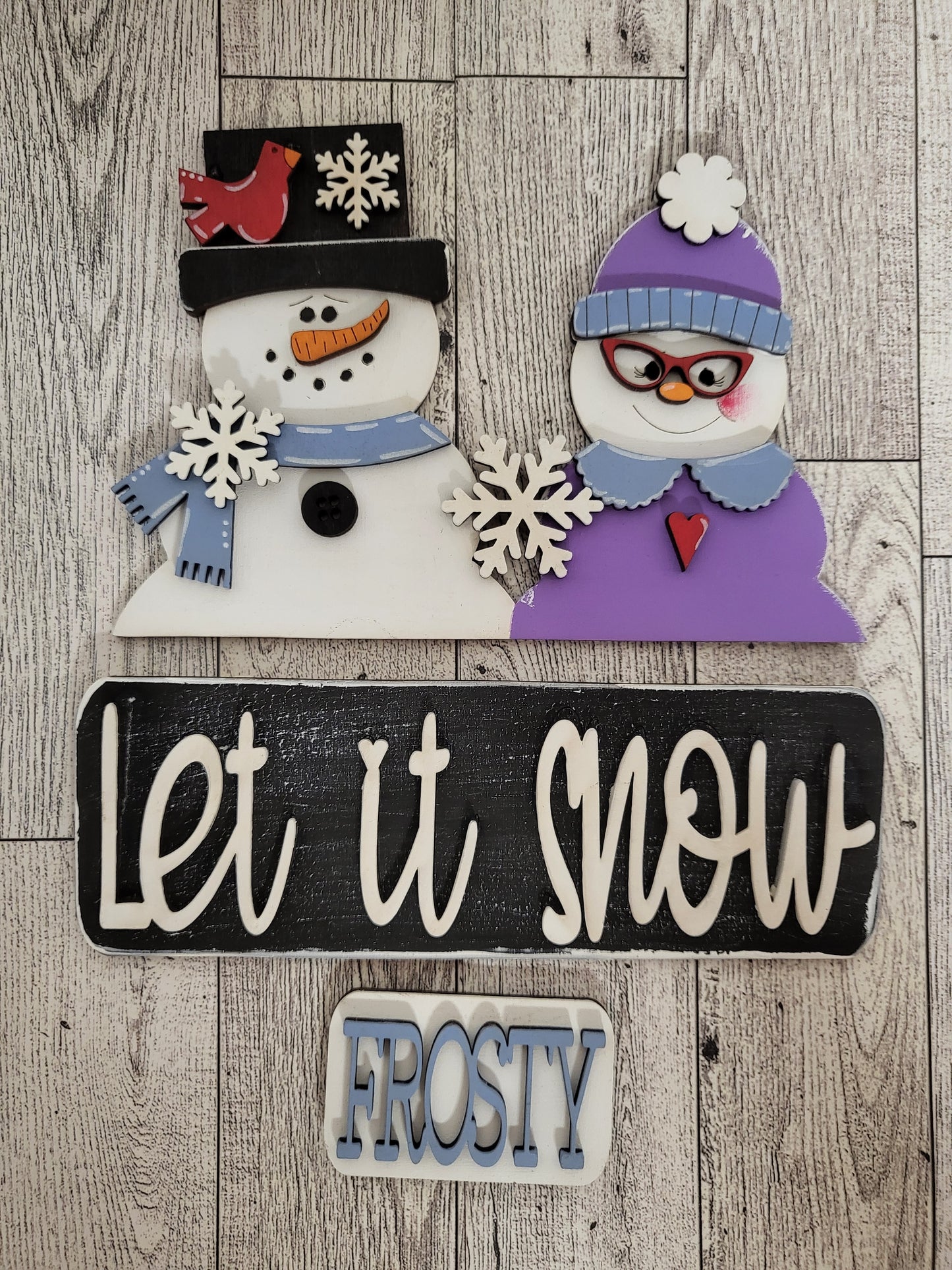 Let It Snow Standing Truck Insert