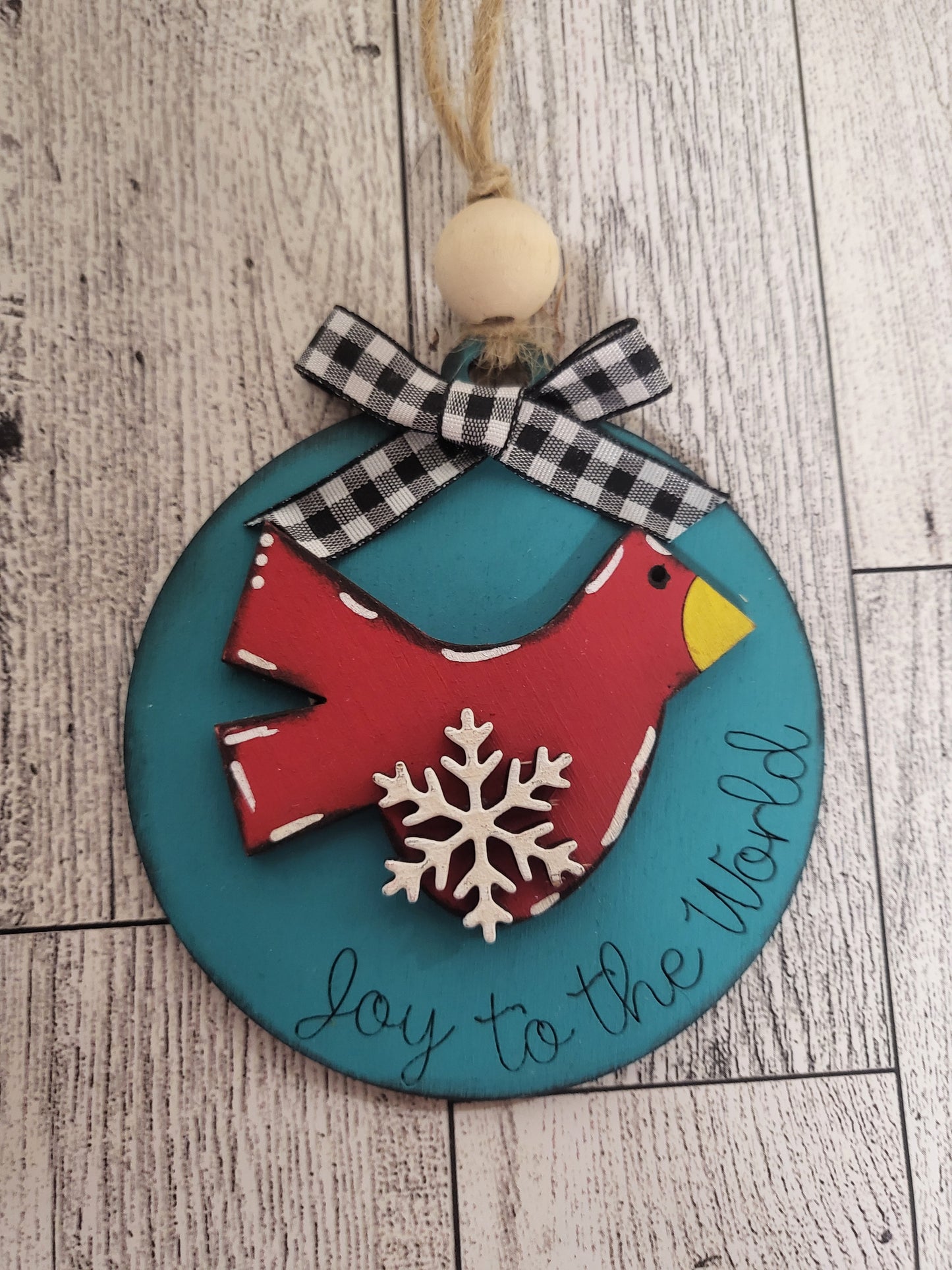 Joy to the world Red Bird Ornament