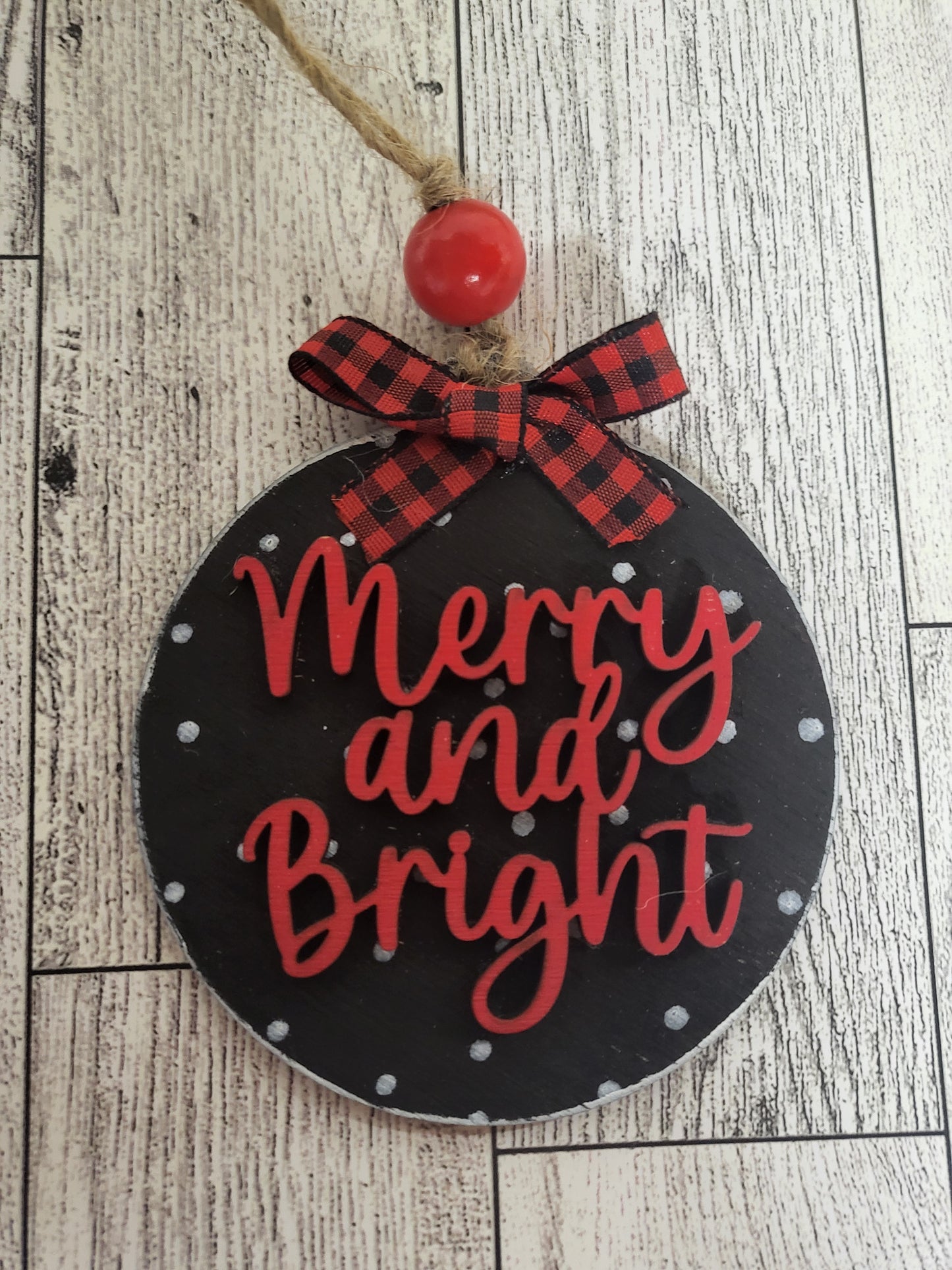Merry & Bright Round Ornament