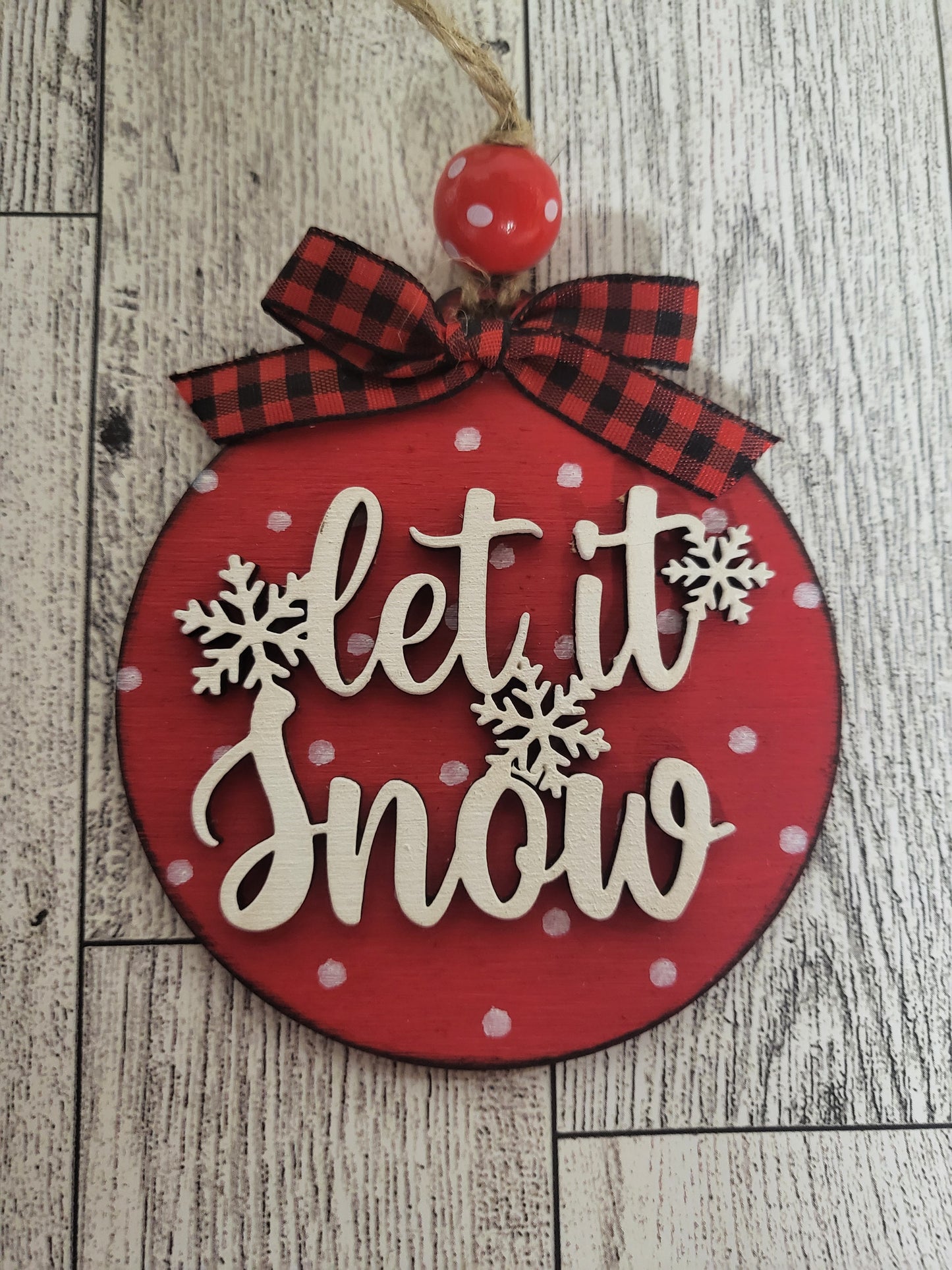Let it Snow Round Ornament