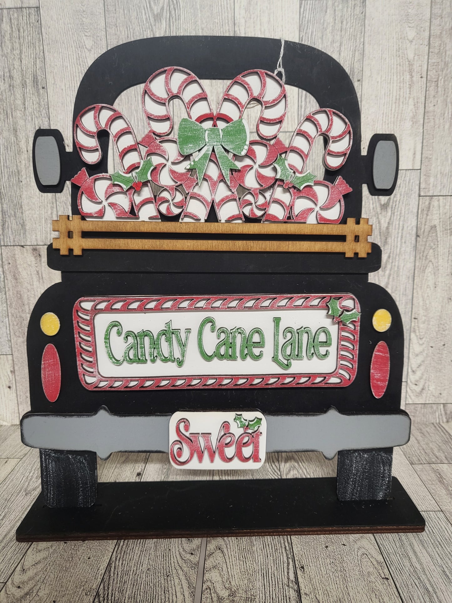 Candy Cane Lane Standing Truck Insert