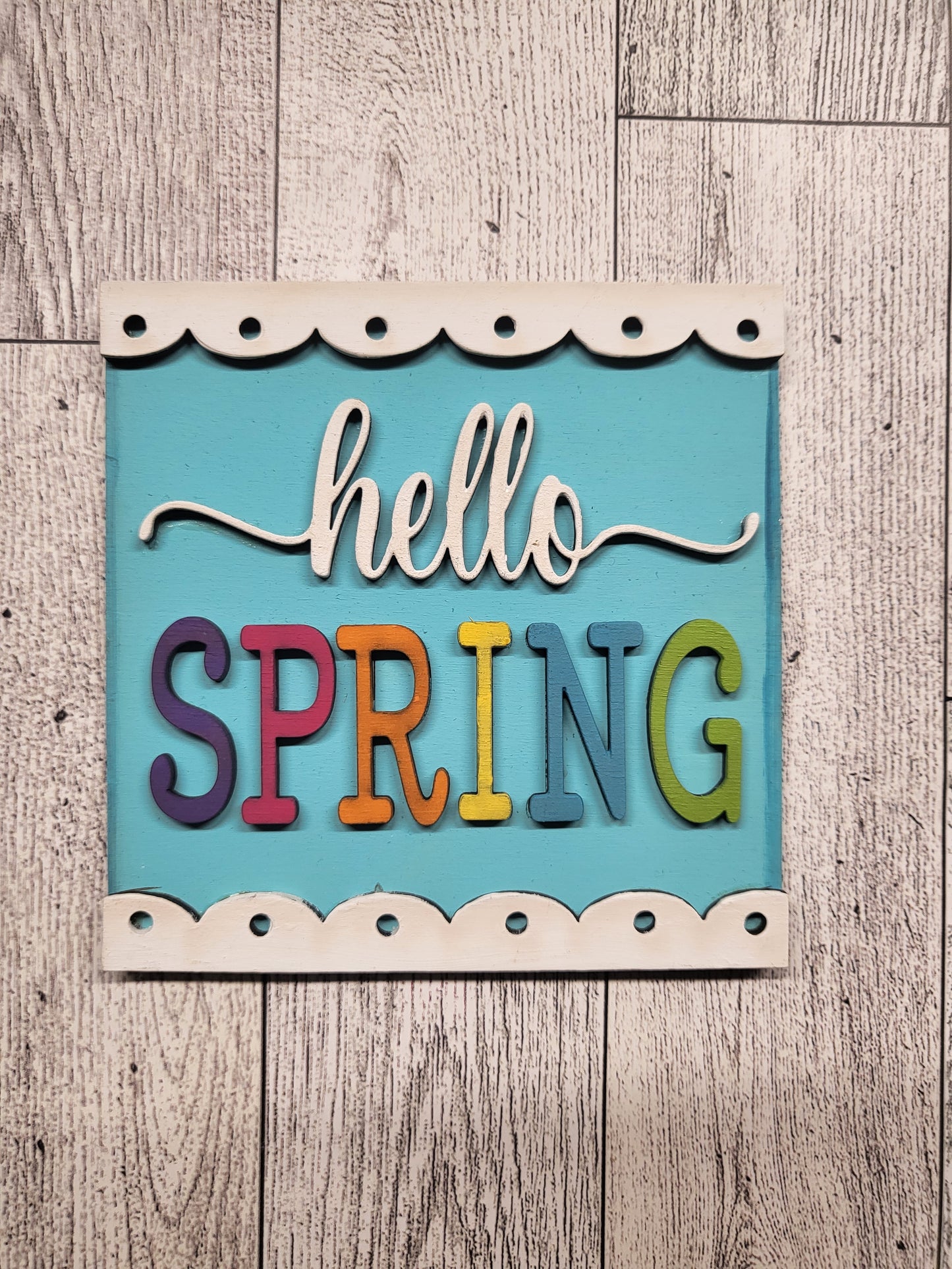 Hello Spring 4.25" Square