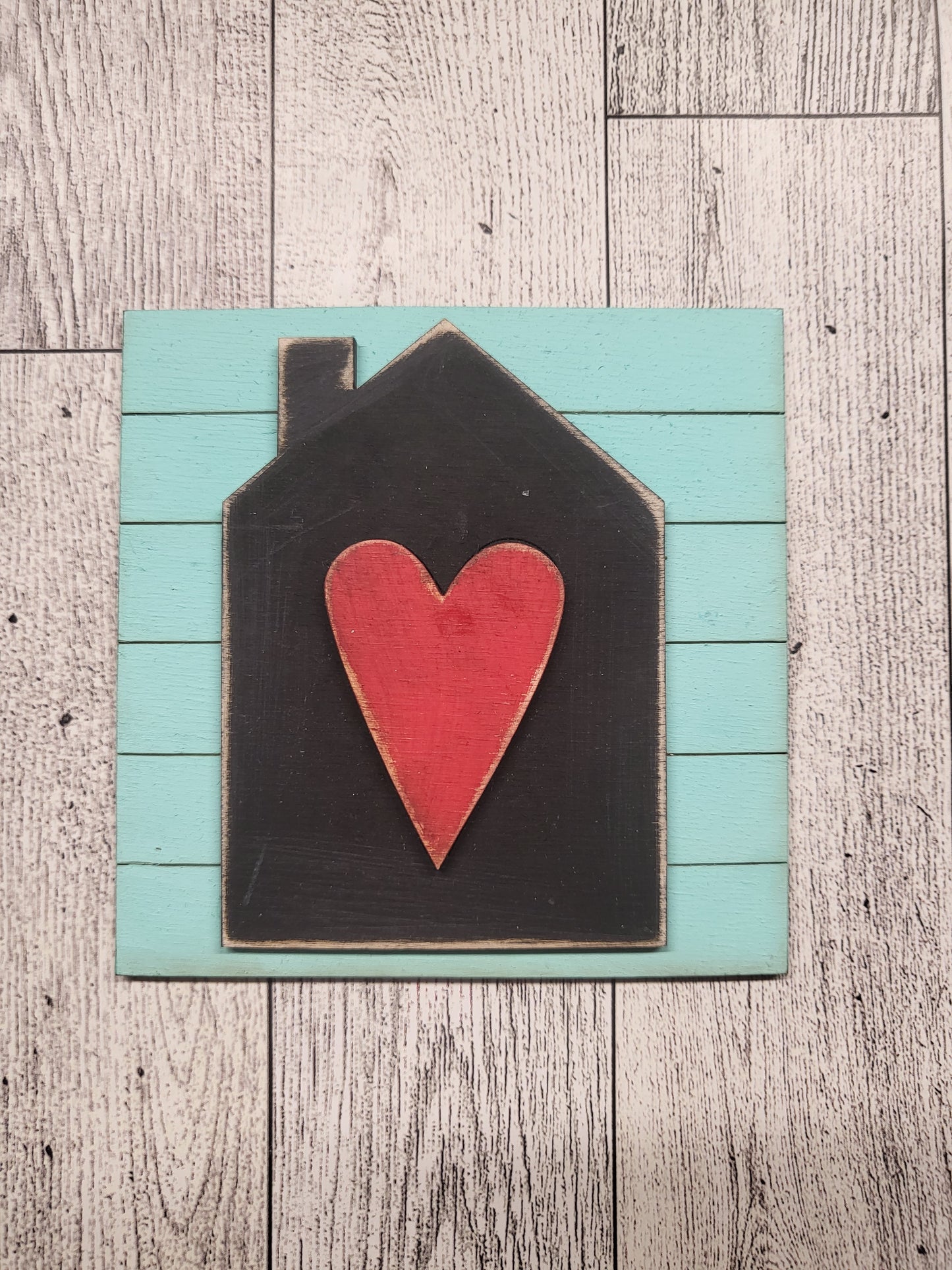Home with heart insert