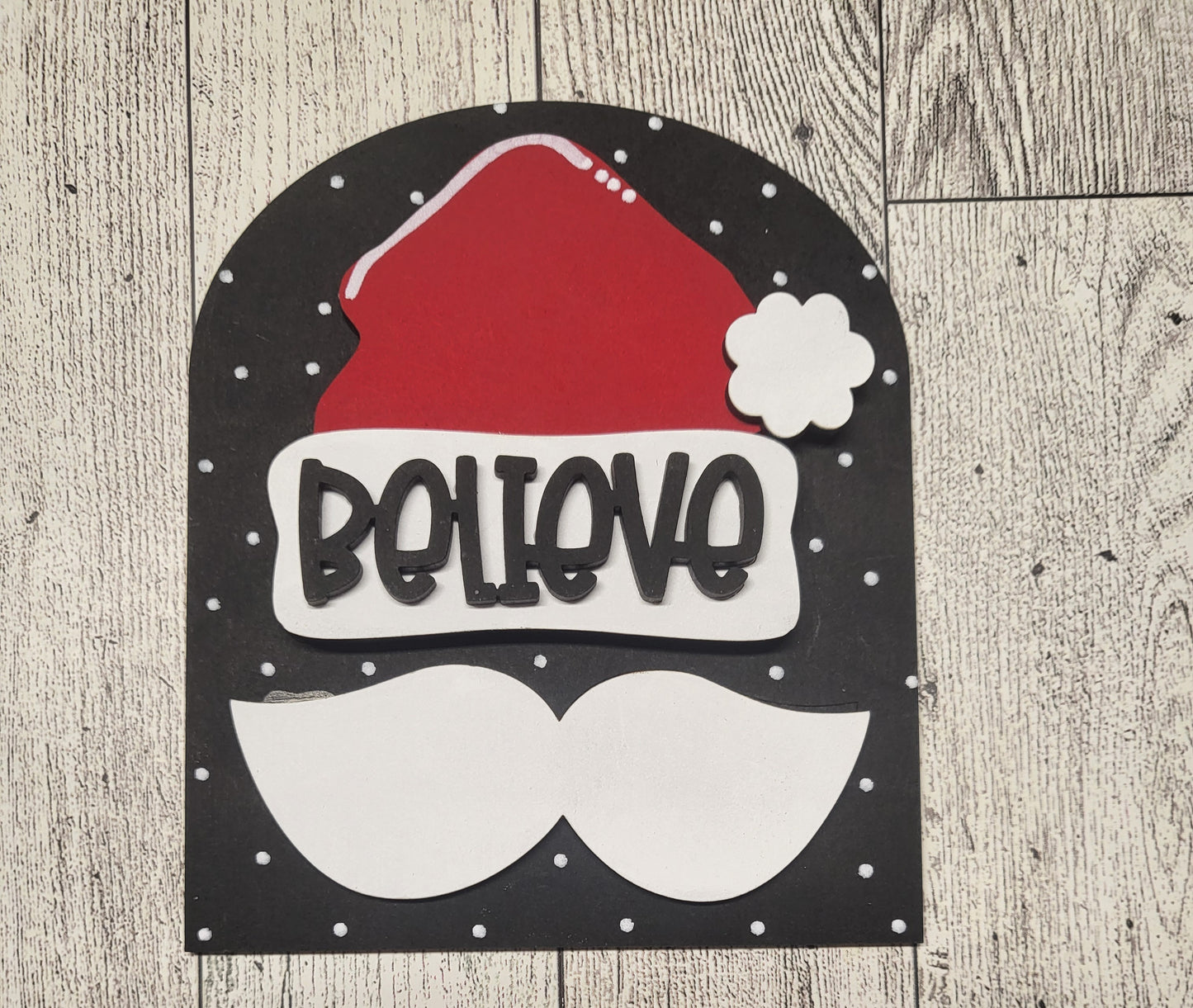 Small Santa believe boho insert