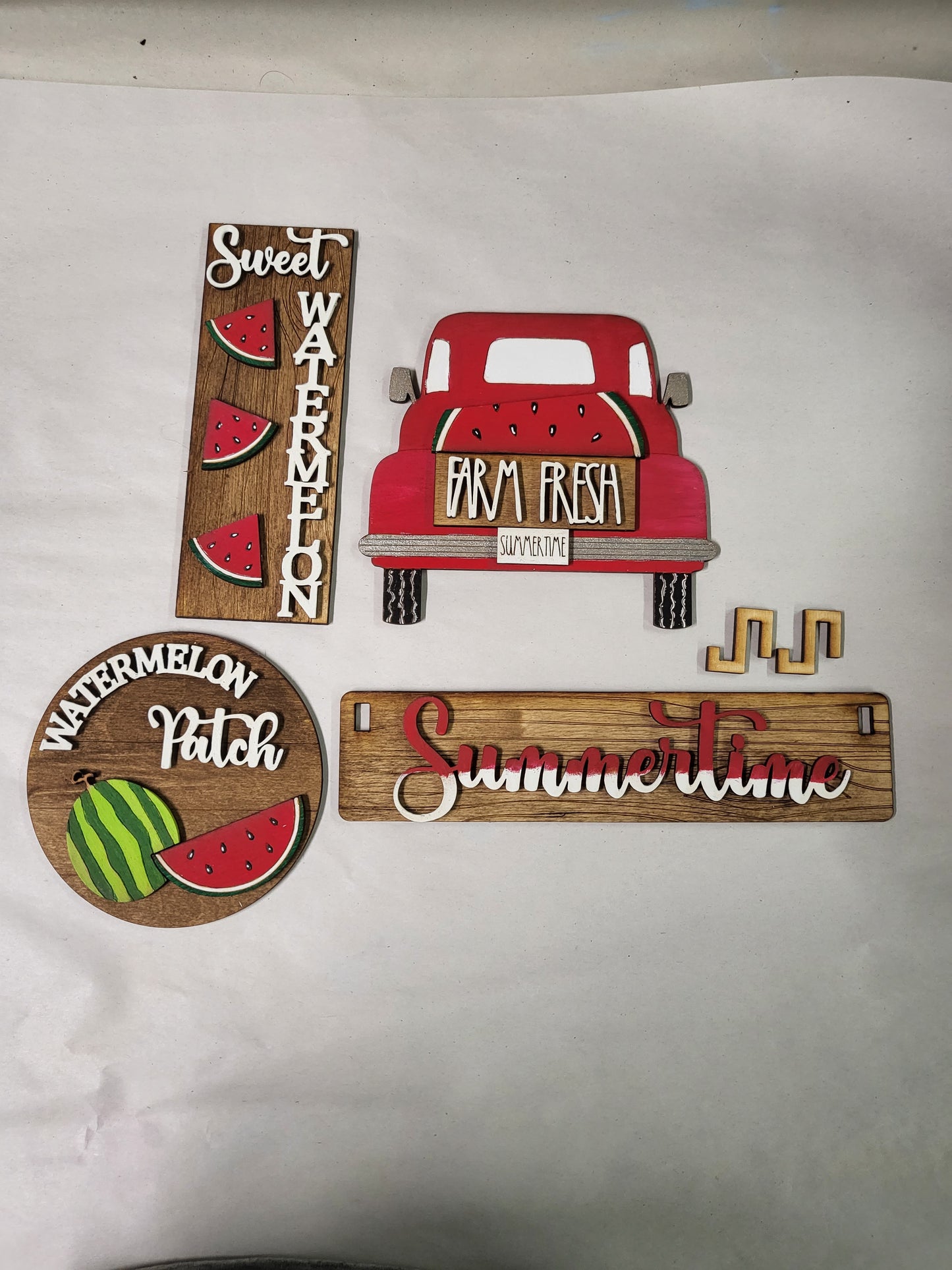 Painted Watermelon Wagon Insert