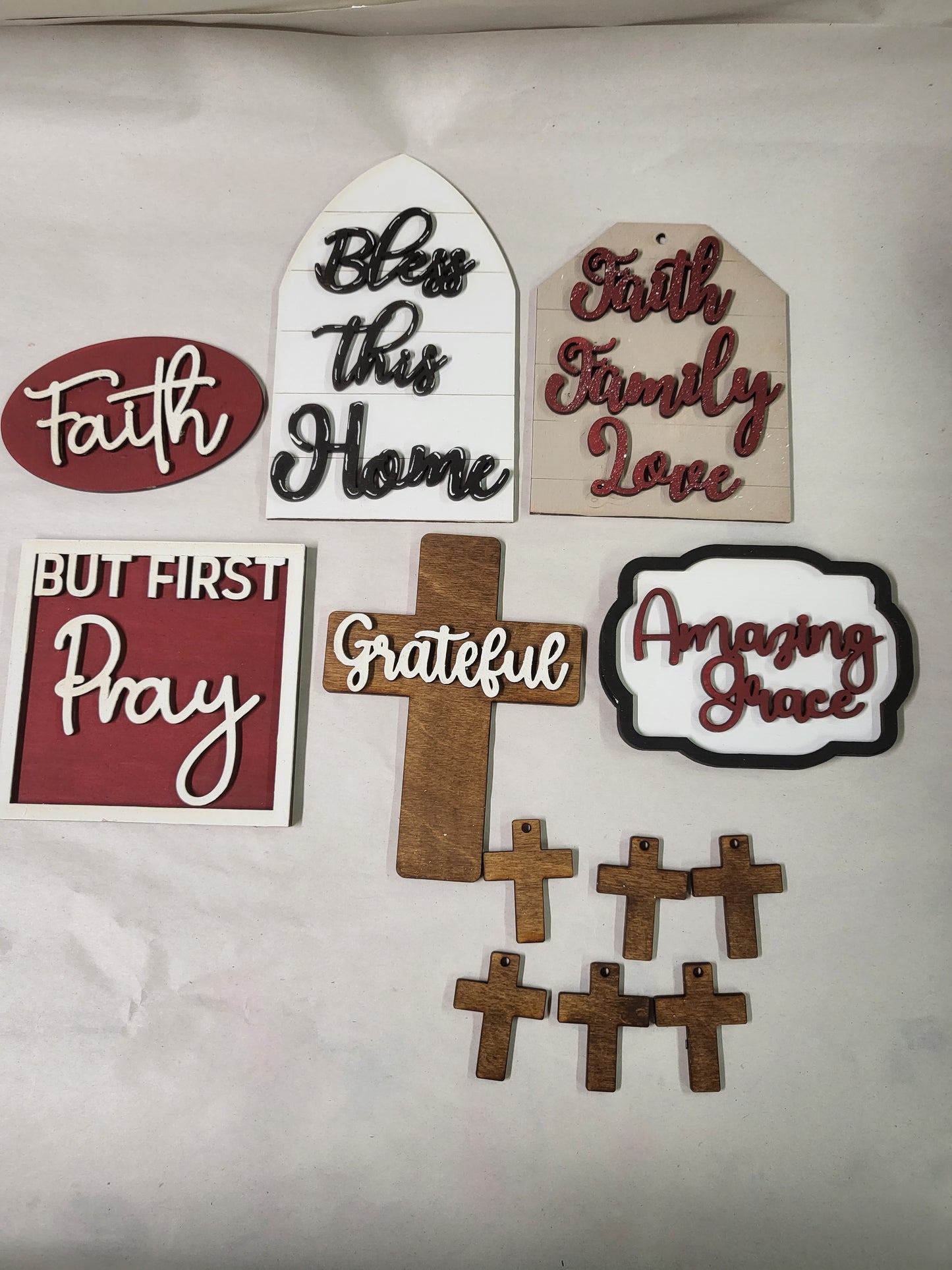 Painted Faith Tiered tray set
