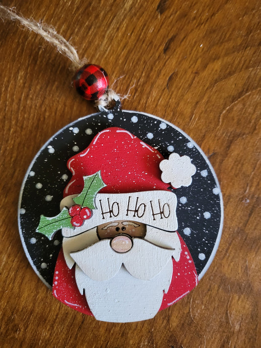 Santa Round Ornament