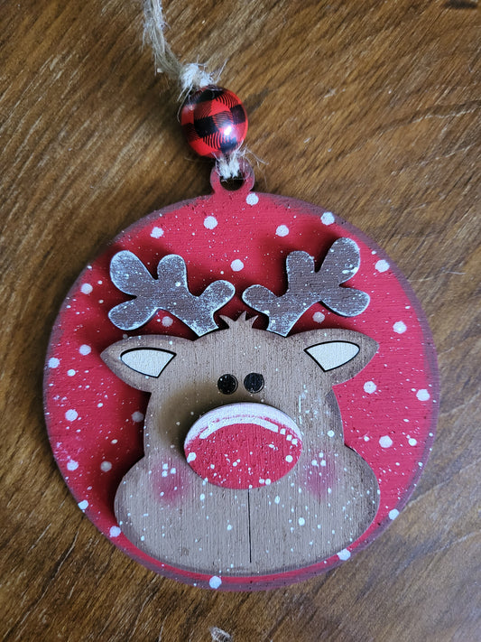 Rudolph Round Ornament