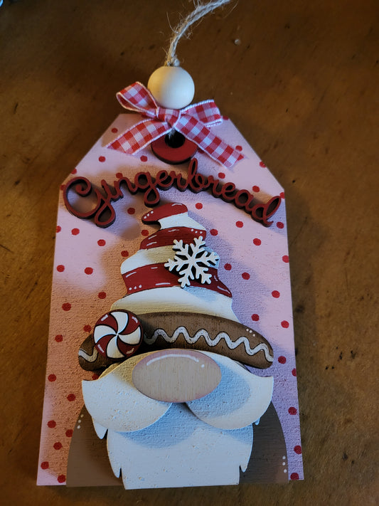 Gingerbread Gnome Tag Ornament