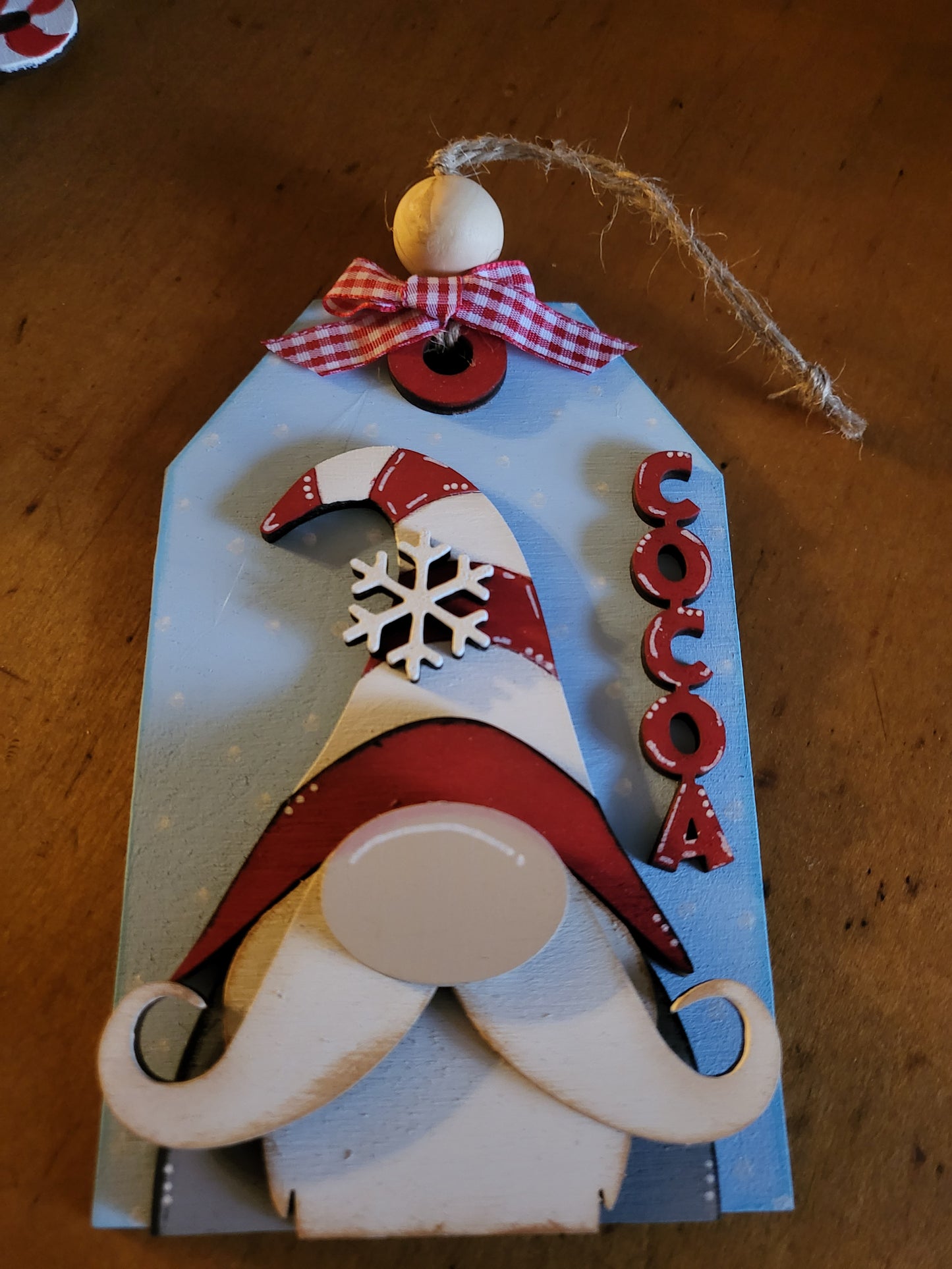 Cocoa Gnome Tag Ornament