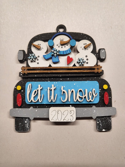 Let it Snow Truck Ornament