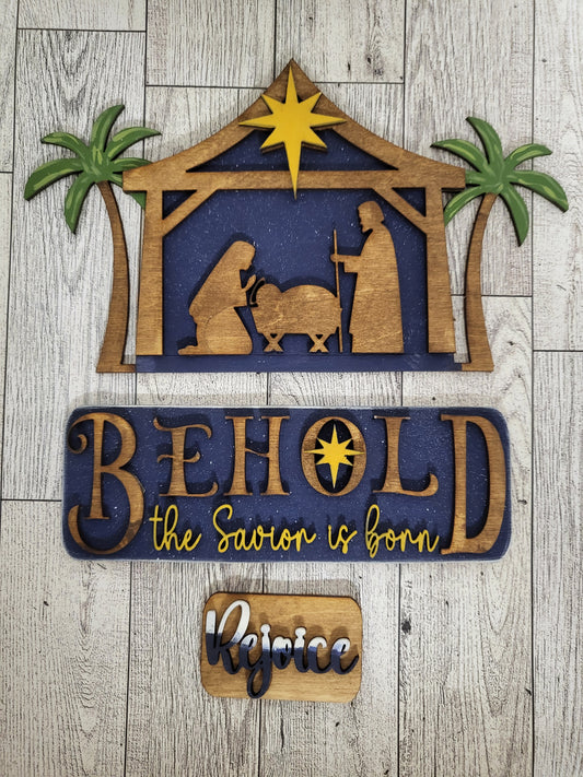 Behold a Savior is Born Standing Truck Insert