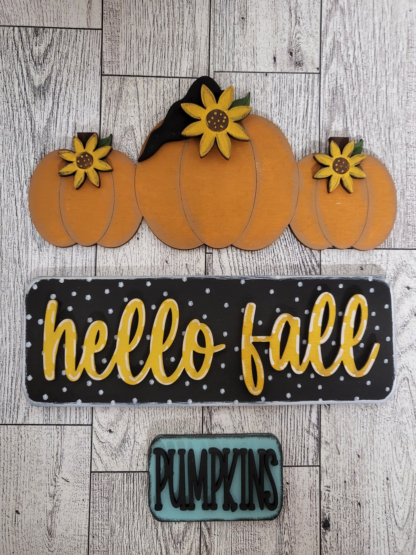 Hello Fall Standing Truck Insert