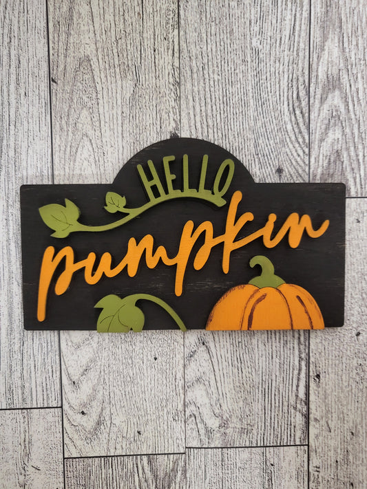 Hello Pumpkin Post frame insert
