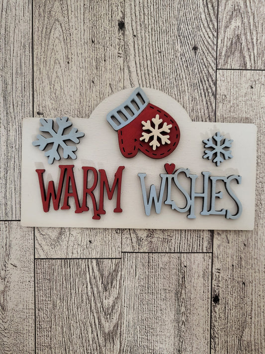 Warm Wishes Post frame insert