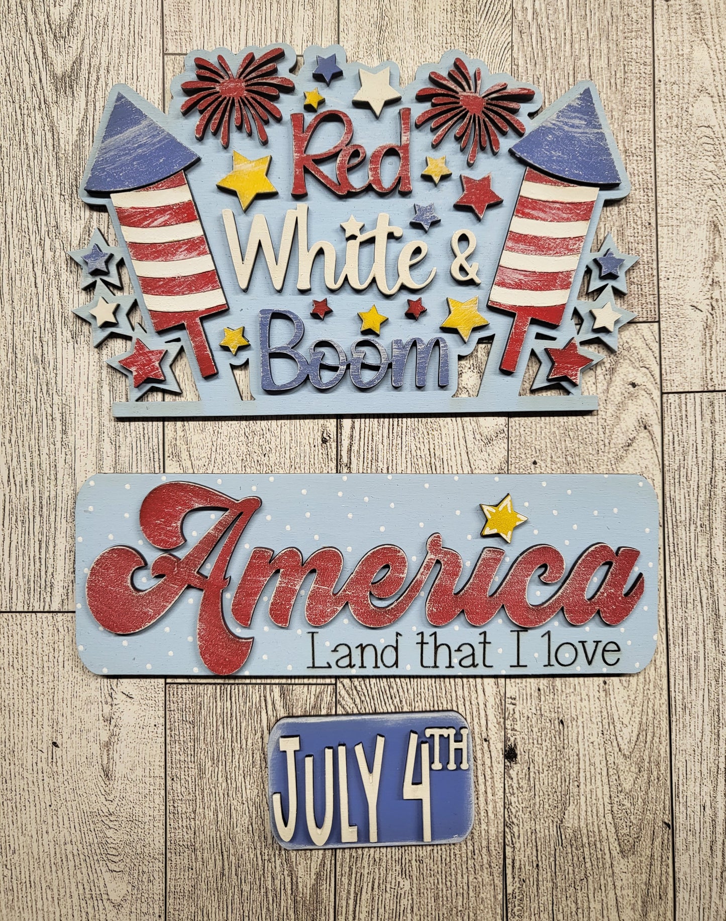 Red, White and Boom Truck Insert