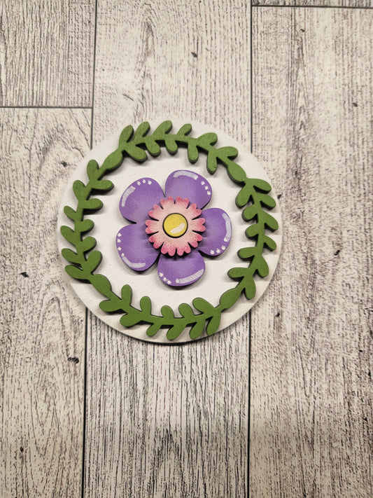 Interchangeable Flower 3" circle