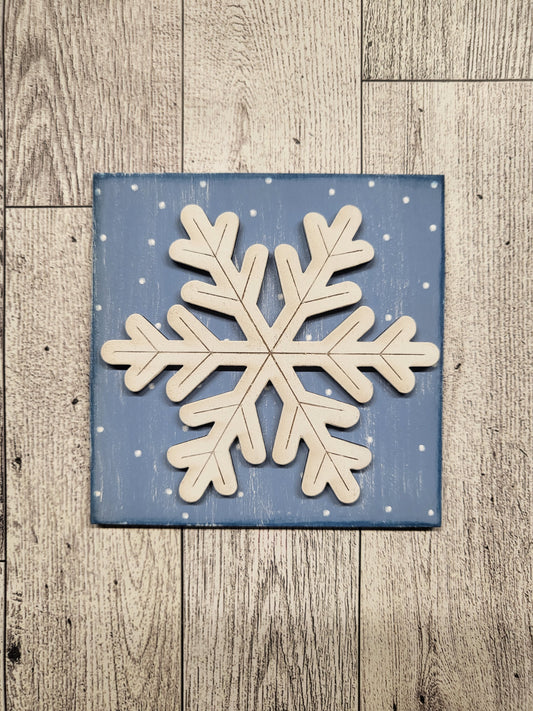 4.25" Square snowflake