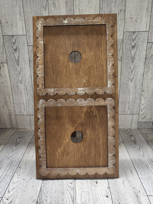 Stained double frame