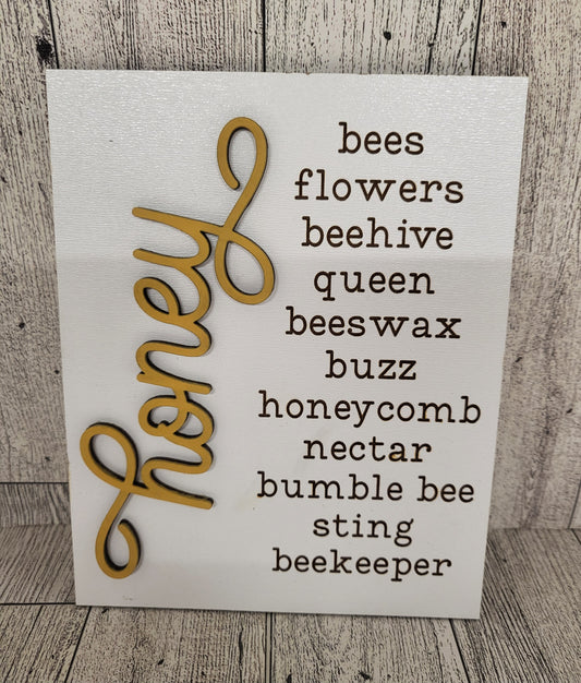 5x6.25 Honey Word Insert