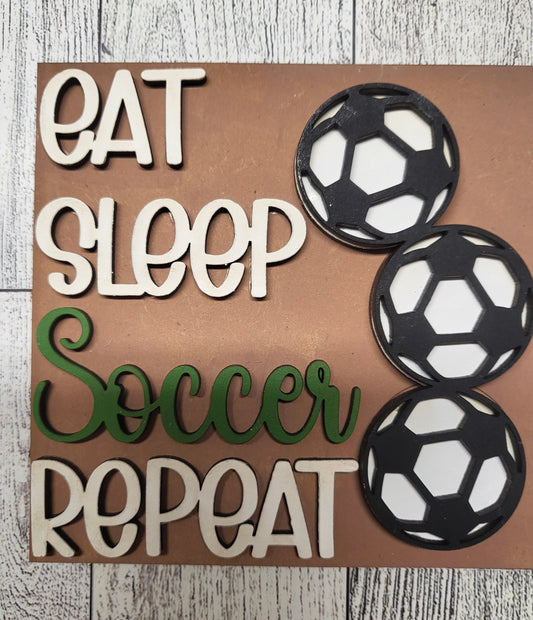 Eat, sleep, Soccer, Repeat Insert