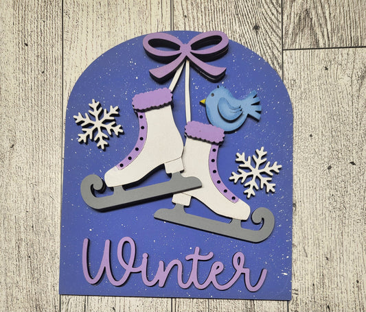 Small Winter ice-skates boho insert